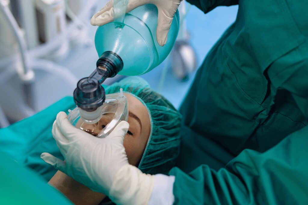 Woman receiving sedation for a comfortable dental procedure